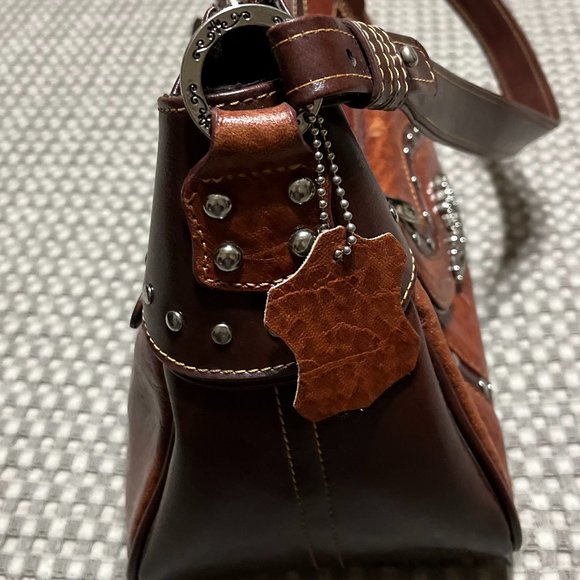 MC 2 Tone Brown Handbag - Picture 6 of 15